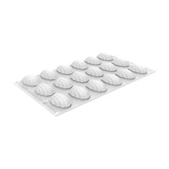Silikomart Siliconen Vorm Madeleine XS (18) 4,5x3,3x1,6cm* Ijs En Dessert Vormen|Bakvormen Siliconen
