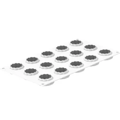 Silikomart Siliconen Vorm Crostata XS (15) Ø4,4x1,7cm* Bakvormen Siliconen|Ijs En Dessert Vormen