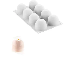 Silikomart Siliconen Vorm Dome (8) Ø62x52mm* Bakvormen Siliconen|Ijs En Dessert Vormen