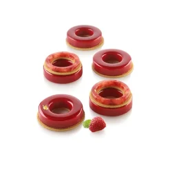 Silikomart Siliconen Vorm Kit Loop (11) Ø60/31x13mm* Ijs En Dessert Vormen|Bakvormen Siliconen