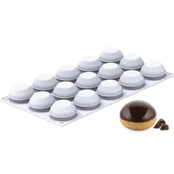 Silikomart Siliconen Vorm Bignè Perfetto (15) Ø4,5x2,5cm* Bakvormen Siliconen|Ijs En Dessert Vormen