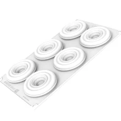 Silikomart Siliconenvorm & Taartring Set Tornado Ø8cm*** Bakvormen Siliconen|Ijs En Dessert Vormen