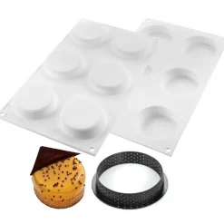 Silikomart Siliconenvorm & Taartring Set Rond Ø7cm*** Ijs En Dessert Vormen|Bakvormen Siliconen