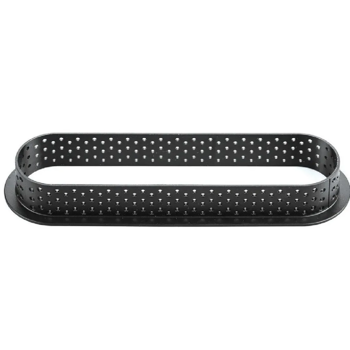 Silikomart Taartring Exoglass Geperforeerd 14,6x3,5cm Set/6* Dessertringen|Ovale Bakvormen