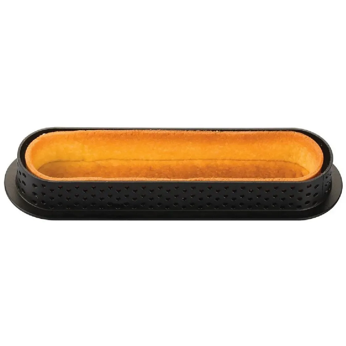 Silikomart Taartring Exoglass Geperforeerd 14,6x3,5cm Set/6* Dessertringen|Ovale Bakvormen