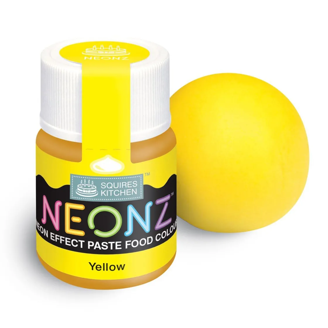 Squires Kitchen SK NEONZ Kleurstof Gel Geel 20g* Gel Kleurstoffen