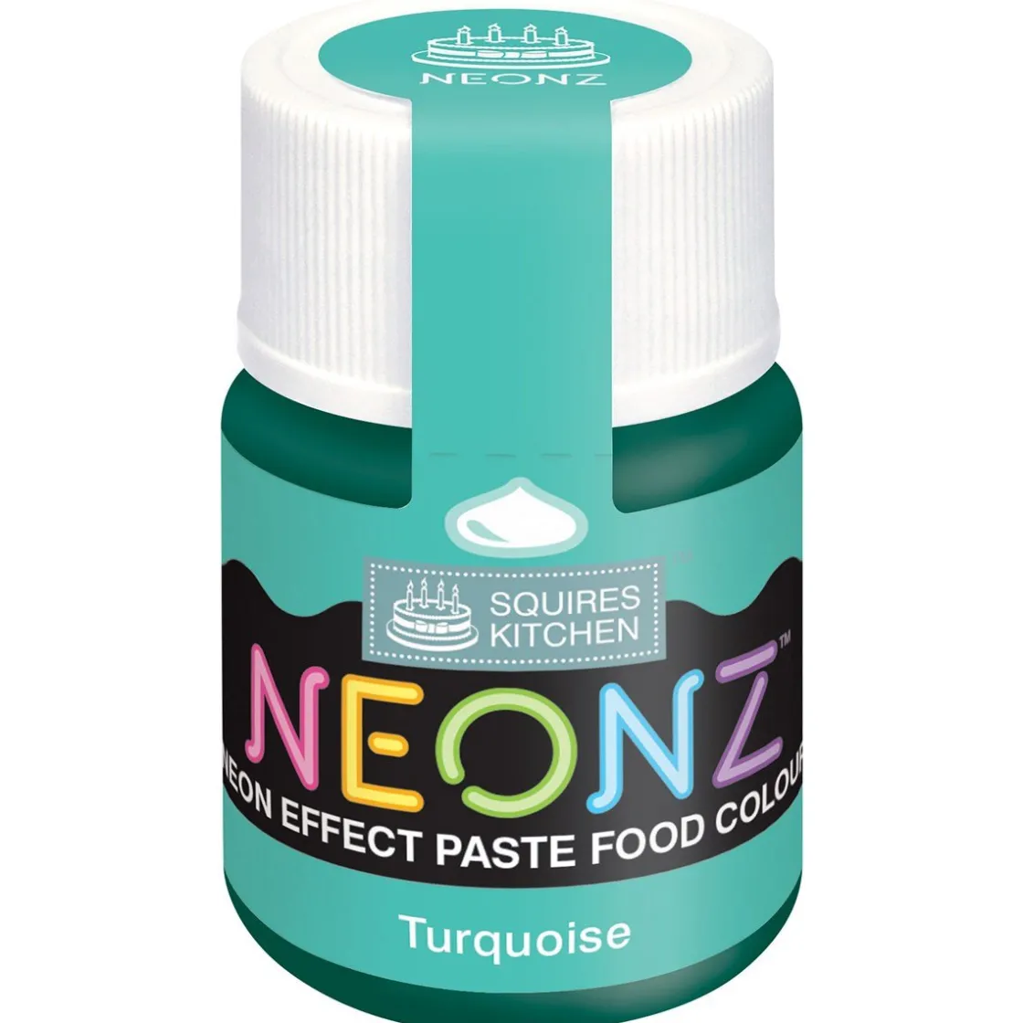 Squires Kitchen SK NEONZ Kleurstof Gel Turquoise 20g*** Gel Kleurstoffen