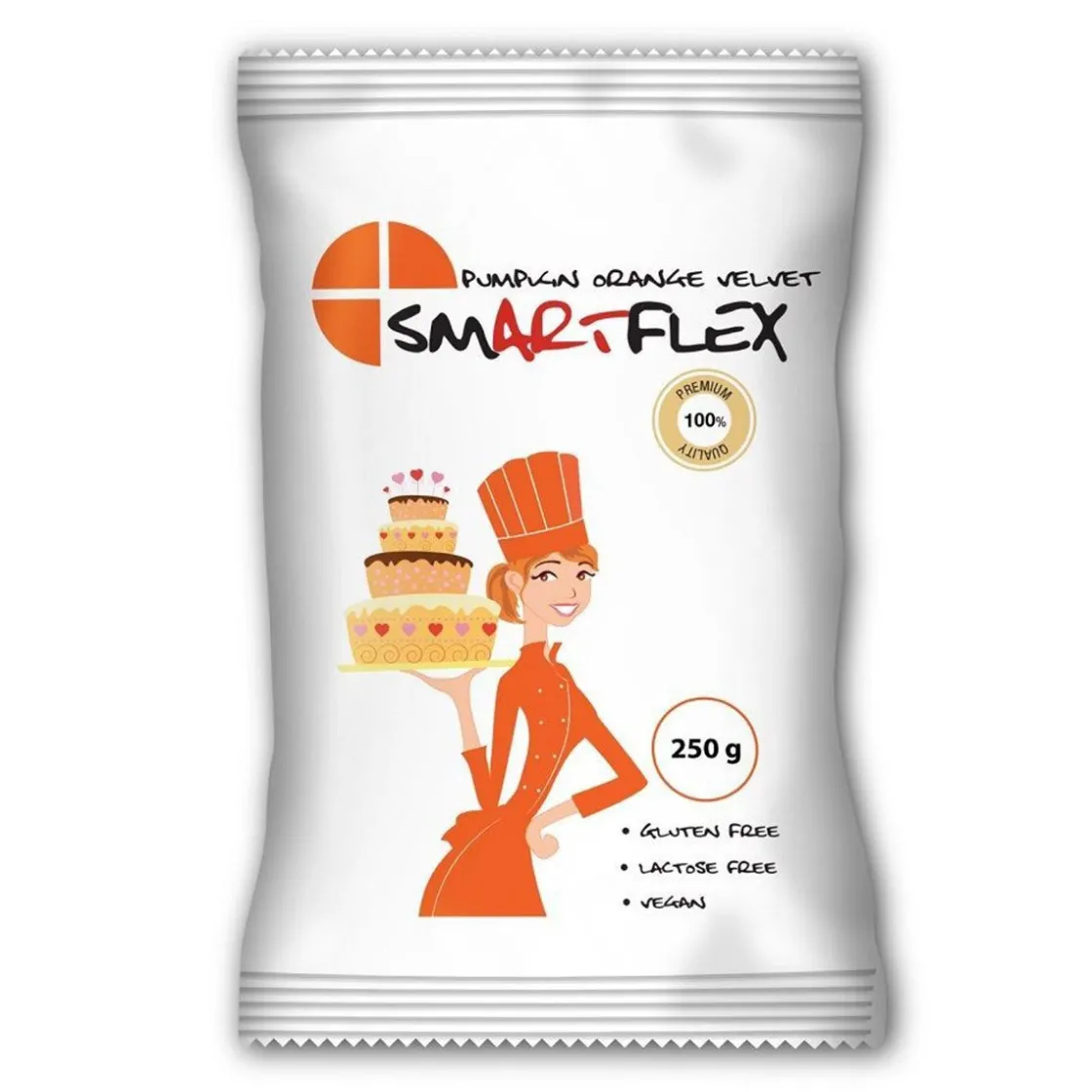 SmartFlex Fondant Pompoen Oranje Velvet 250g* Rolfondant