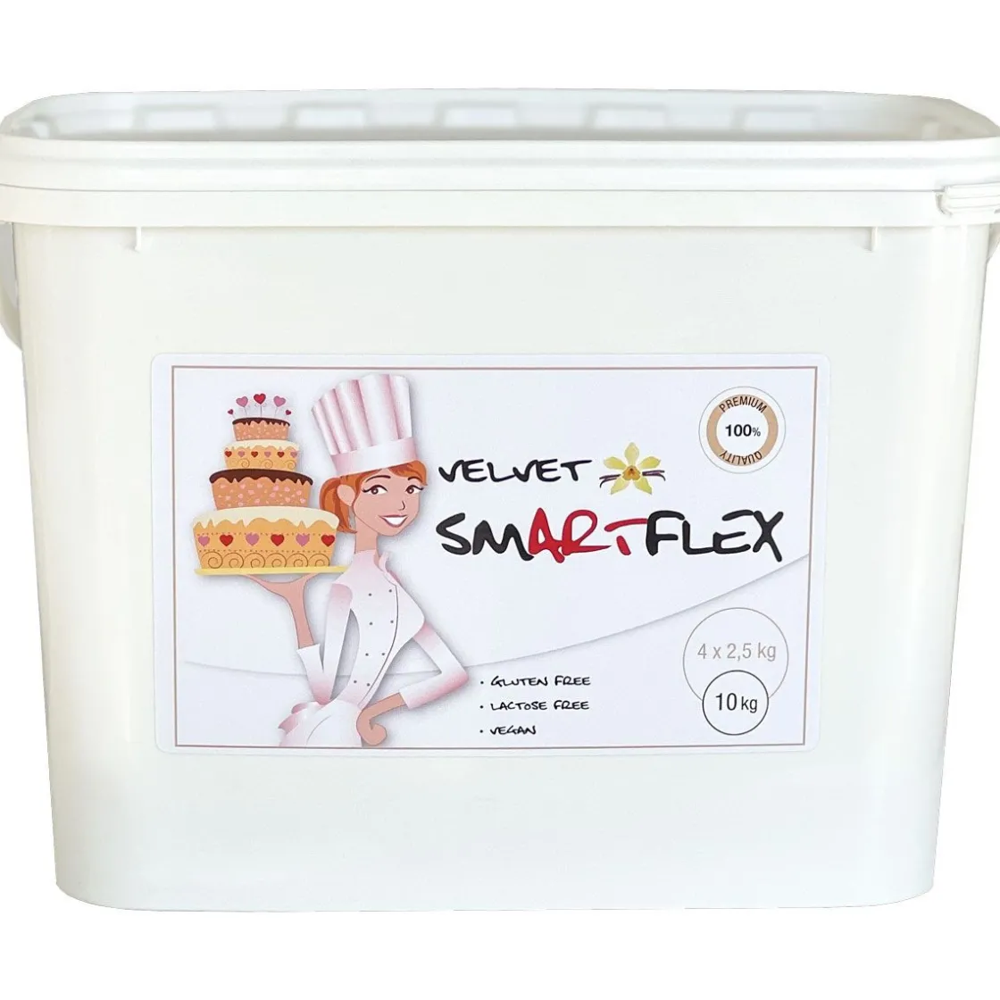 SmartFlex Fondant Wit Velvet Vanille 10kg* Rolfondant