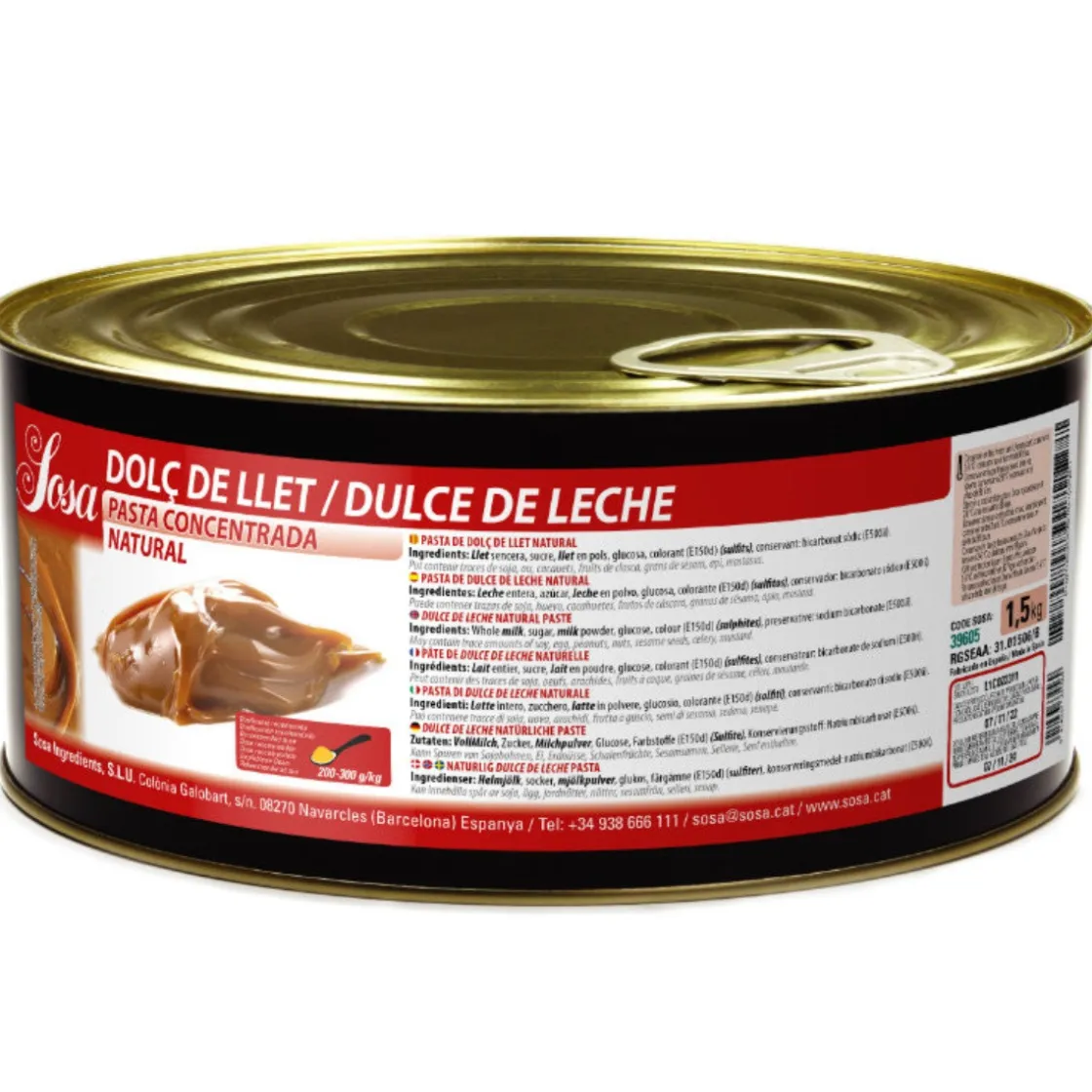 Sosa Dulche De Leche 1,5kg* Chocolade Vullingen|Bonbonvullingen