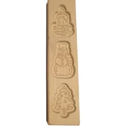 Overig Speculaasplank Kerst (Kaars/Sneeuwpop/Kerstboom) (3x) 8x7cm.* Speculaasplanken