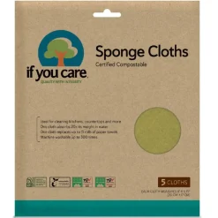 If You Care Sponsdoek Composteerbaar 20x17cm 5st.* Bedrijfshygiëne