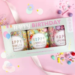 Happy Sprinkles Sprinkles Happy Birthday Set/3* Eetbare Strooisels