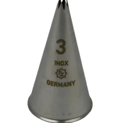 Overig Spuitmondje gekarteld 6 Tands RVS 3mm* Spuitmondjes