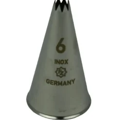 Overig Spuitmondje gekarteld 8 Tands RVS 6mm* Spuitmondjes