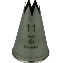 Overig Spuitmondje gekarteld 6 Tands RVS 11mm* Spuitmondjes