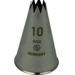 Overig Spuitmondje gekarteld 8 Tands RVS 10mm* Spuitmondjes