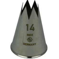 Overig Spuitmondje gekarteld 6 Tands RVS 14mm* Spuitmondjes