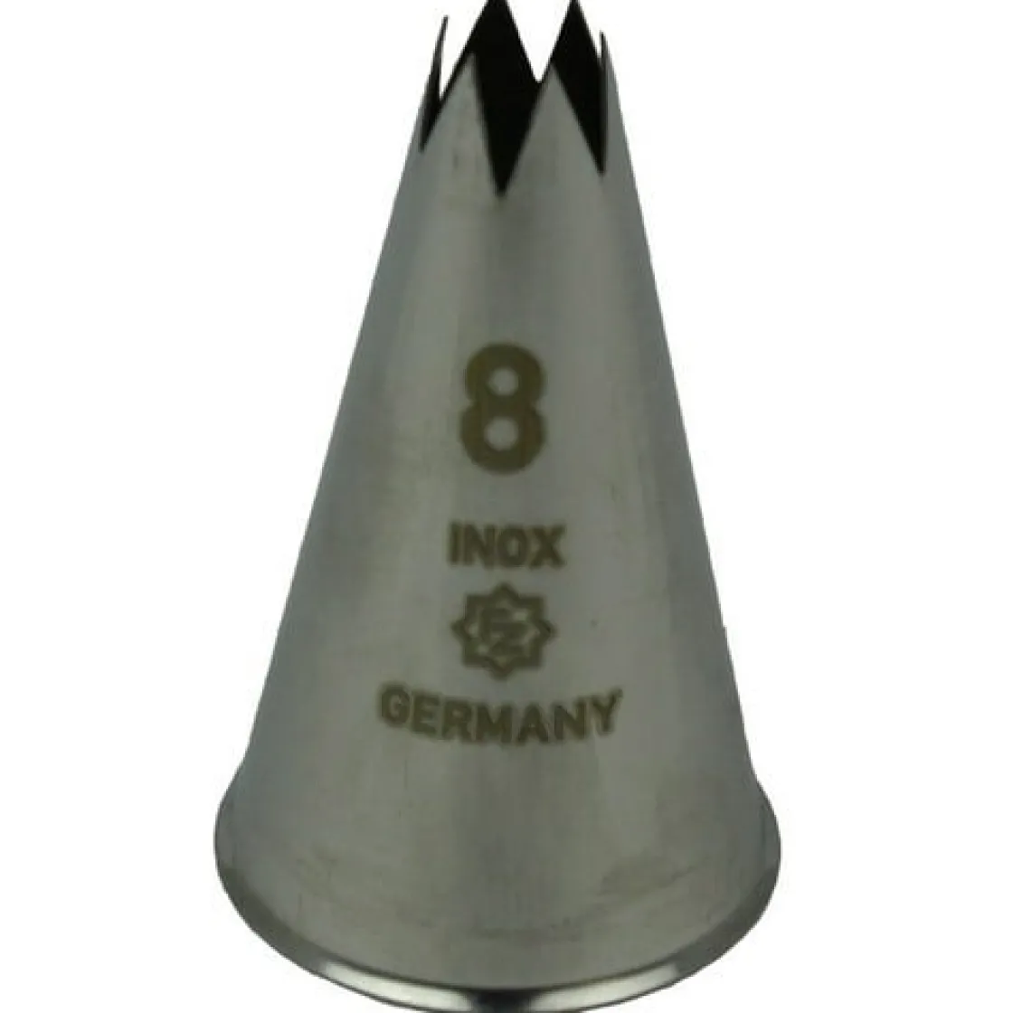 Overig Spuitmondje gekarteld 6 Tands RVS 8mm* Spuitmondjes