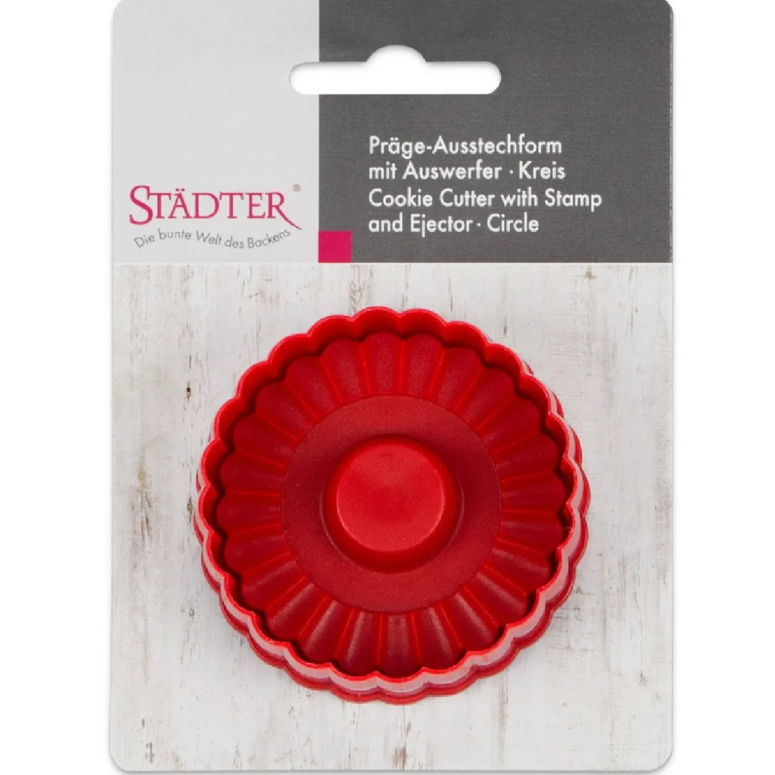 Städter Plunger Cutter Rond Gekarteld Ø6cm* Figuur Stekers