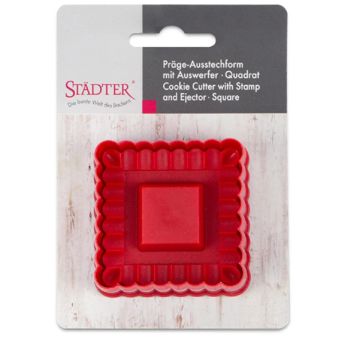 Städter Plunger Cutter Vierkant Gekarteld 6cm*** Figuur Stekers