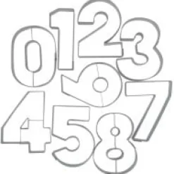 Städter RVS Uitstekers Cijfers groot set/9* Cijfer En Letter Stekers