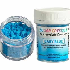 Sugarflair Suikerkristallen Baby Blauw 40g* Eetbare Strooisels
