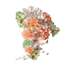 Overig Suikerbloem Boeket Gemengd Zalm/Perzik* Bloem Decoraties