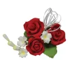 Culpitt Suikerbloem boeket Rozen trio rood 11cm.* Bloem Decoraties