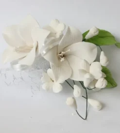 Overig Suikerbloem Boeket Sneeuwvlokje Wit 2 stuks* Bloem Decoraties