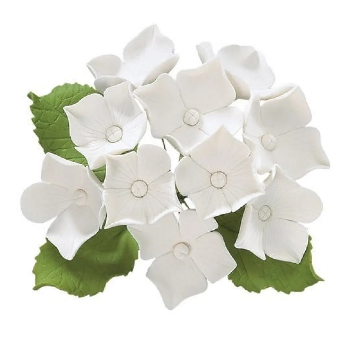 Culpitt Suikerbloem Hortensia Wit 8,5 cm.* Bloem Decoraties