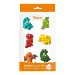 Decora Suikertie Dino's 3,5cm 6st.* Figuur Decoraties