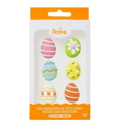 Decora Suikertie Ei Assortiment 3cm 6st.* Figuur Decoraties