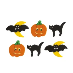 Decora Suikertie Halloween 3 cm 6 stuks* Figuur Decoraties