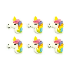Decora Suikertie Unicorns 3cm 6st.*** Figuur Decoraties