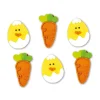 Decora Suikertie Wortel en Ei 6st. 5cm*** Figuur Decoraties