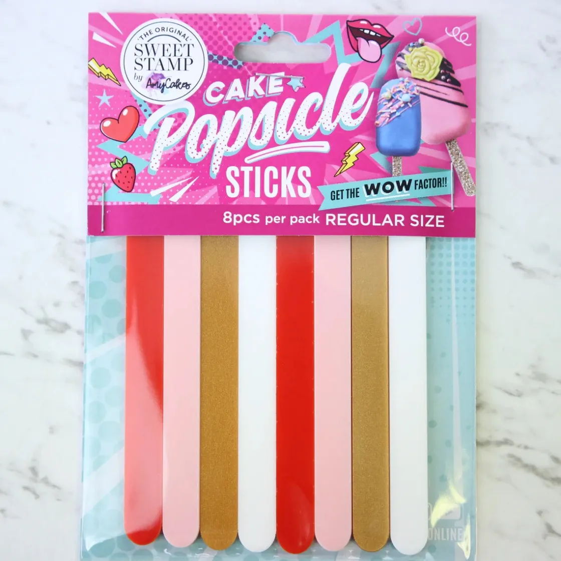 Sweet Stamp Lolly/IJsstokjes Herbruikbaar Set/8* Ijs En Dessert Verpakkingen|Bakhulpmiddelen