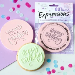 Sweet Stamp Outboss Elegant Happy Birthday* Stempels