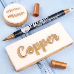 Sweet Stamp Stift Eetbare Inkt Dubbelzijdig Metallic Koper* Eetbaar Schrijven