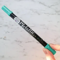 Sweet Stamp Stift Eetbare Inkt Dubbelzijdig Metallic Teal* Eetbaar Schrijven