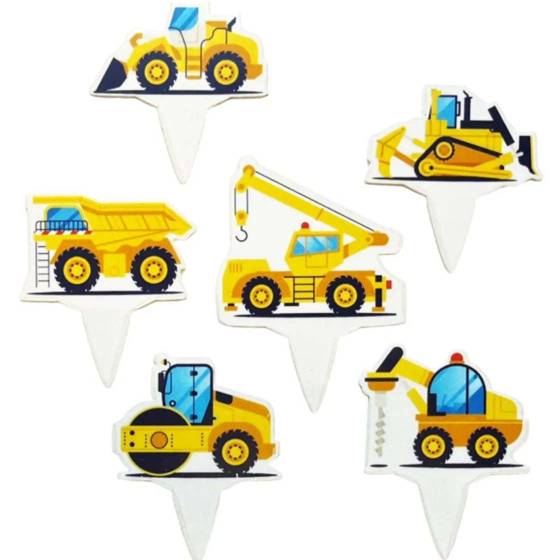 Overig Taartdecoratie Prikkers Graafmachines 12st.* Ijsprikkers|Prikkers En Ringen