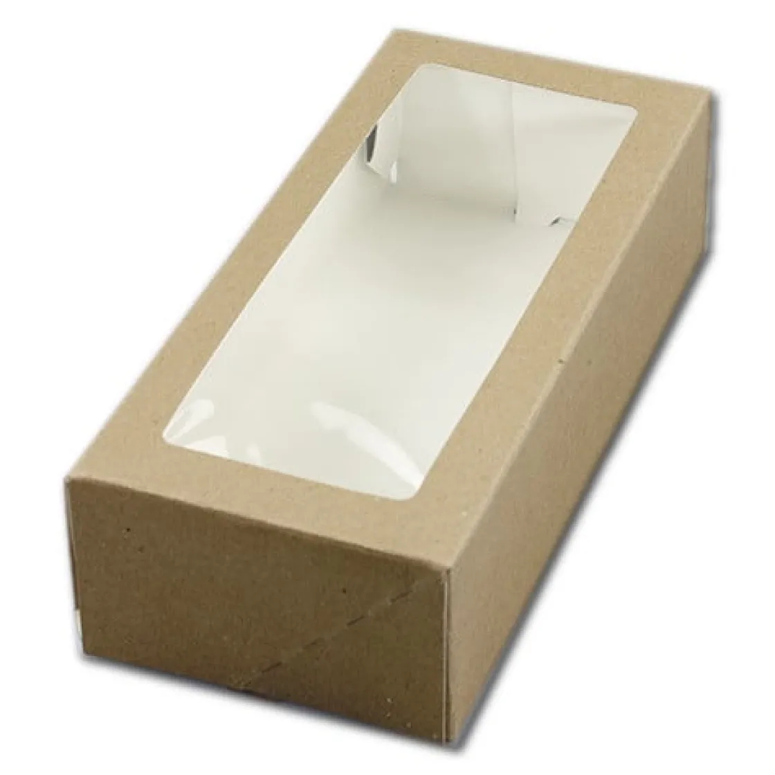 BrandNewCake Taartdoos met venster 26x12x7cm. Kraft 50st* Taartdozen