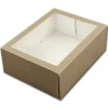 BrandNewCake Taartdoos met venster 26x20x9cm. Kraft 50st* Taartdozen