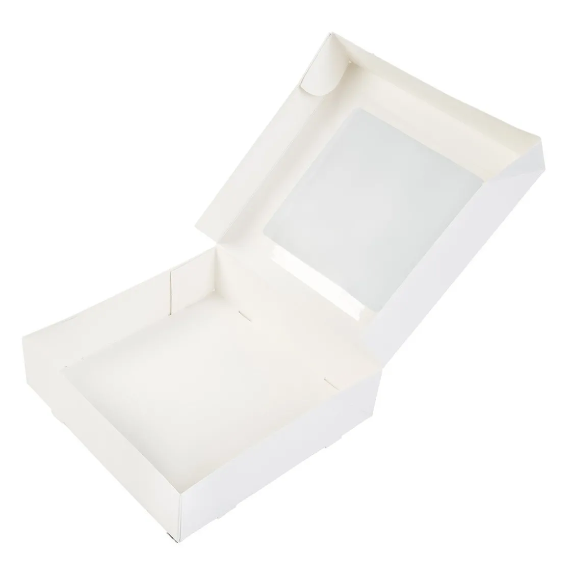 BrandNewCake Taartdoos met venster 19x19x5cm. Wit 3st* Taartdozen