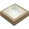BrandNewCake Taartdoos met venster 19x19x5cm. Kraft 3st* Taartdozen