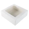 BrandNewCake Taartdoos met venster 26x26x9cm. Wit 50st* Taartdozen