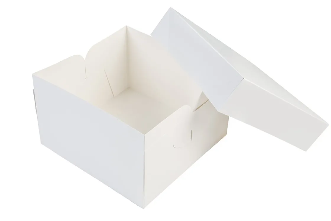 BrandNewCake Taartdoos 25x25x15cm. Wit 50st* Taartdozen