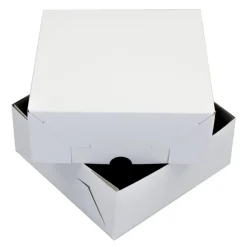 Overig Taartdoos Zwanenhals 20x20x9cm. Wit 100st* Taartdozen