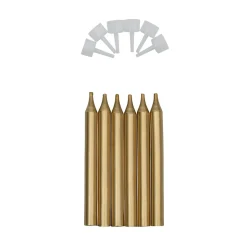 Overig Taartkaarsjes met houders Goud 6st.* Kaarsjes En Vuurwerk