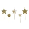 Overig Taartkaarsjes Sterren Goud 5st* Kaarsjes En Vuurwerk